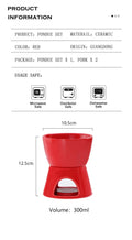 Chocolade Fondue Set 300ml – Smeltpot met Vorkjes voor Delen & Dessert