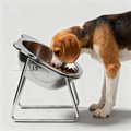 Schuine RVS Voederbak voor Katten en Honden – Voor Voer en Water