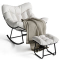Outdoor Papasan Schommelstoel, Weerbestendige Loungezit voor Balkon en Tuin