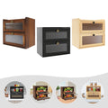 Houten Brooddoos met Dubbele Verdieping