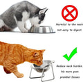 Schuine RVS Voederbak voor Katten en Honden – Voor Voer en Water