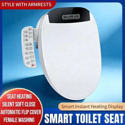 Smart Toiletbril met Bidet &amp; Verwarming – Automatische Deksel, Warm Water en Droogfunctie