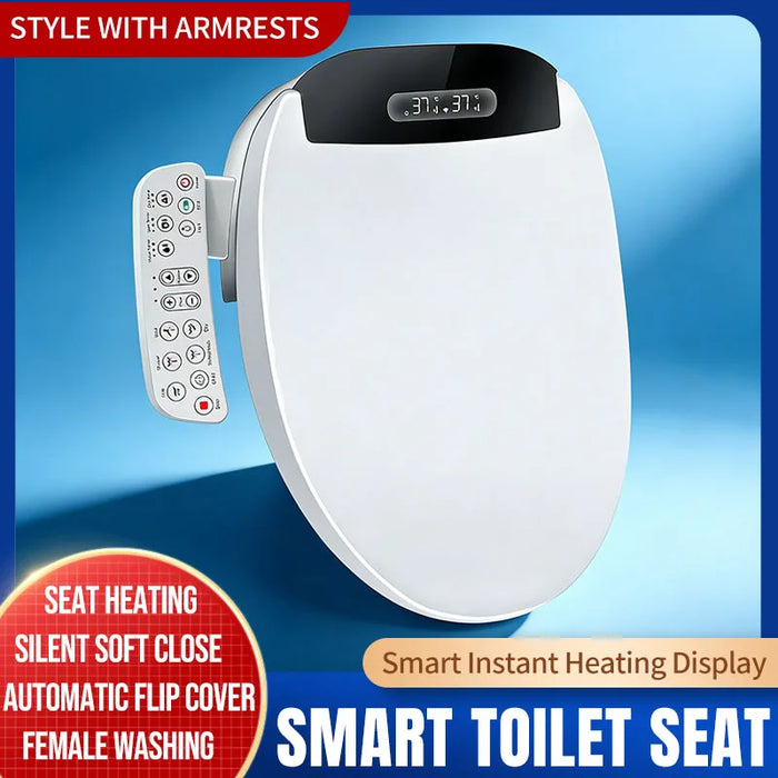 Smart Toiletbril met Bidet &amp; Verwarming – Automatische Deksel, Warm Water en Droogfunctie