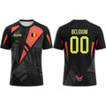 MeiLunFuShi Voetbalshirt België Vlag Ademend Sneldrogend Sportshirt Voor Training