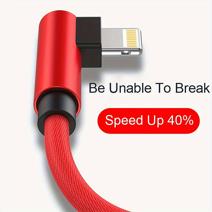 Snelladende 90° USB Kabel voor iPhone en iPad