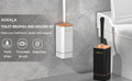 1pc Toilet Brush And Holder, Elegant Toilet Bowl Brush Set With Ergonomic Long Handle, Modern Bathroom Decor Cleaning Accessories, Durable, Deep Cleaning