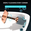 1pc Toilet Brush And Holder, Elegant Toilet Bowl Brush Set With Ergonomic Long Handle, Modern Bathroom Decor Cleaning Accessories, Durable, Deep Cleaning